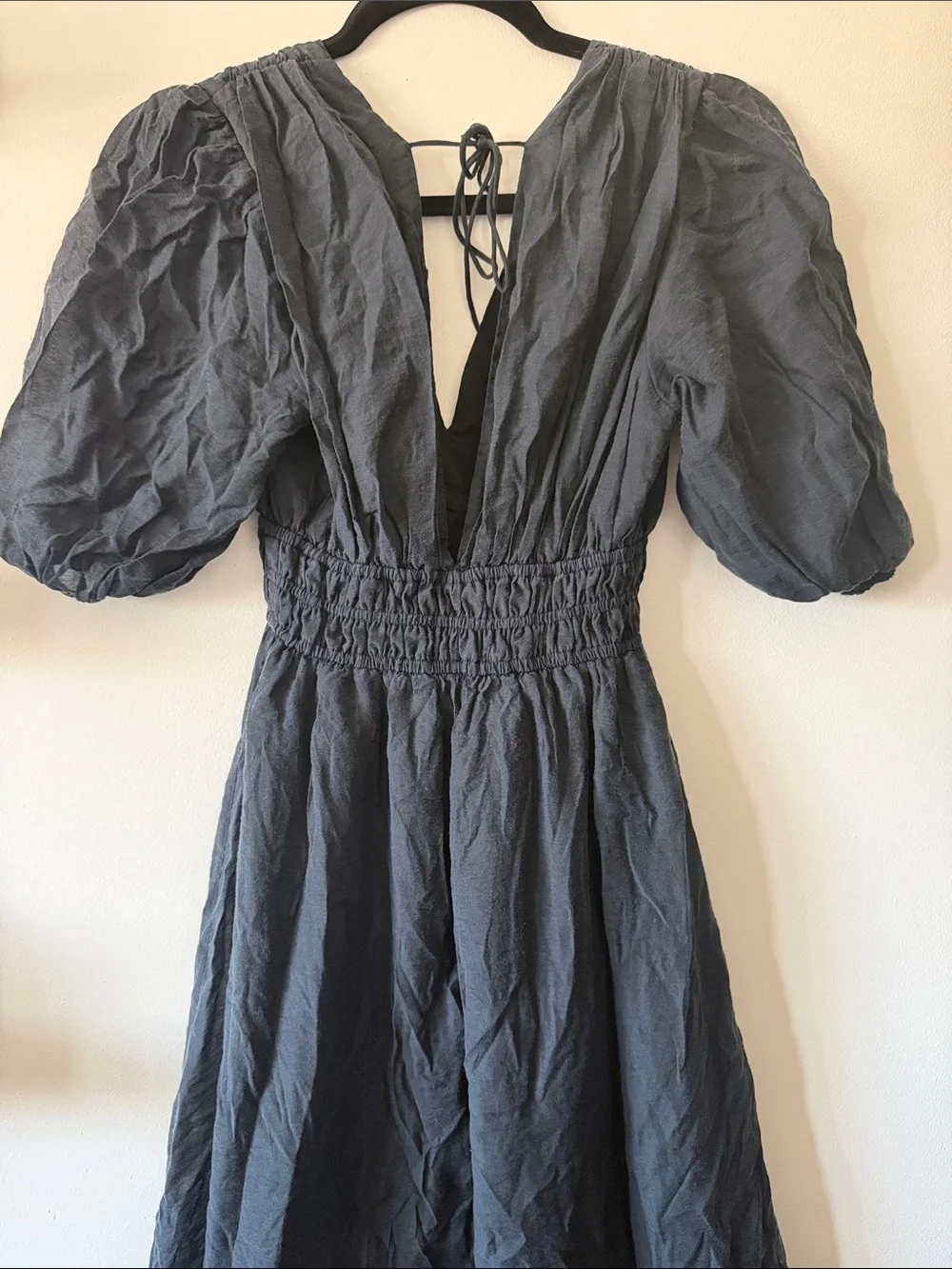 Abercrombie & Fitch|Black CottagecorePuff Sleeve Maxi Dress Smocked Waist|XS|GUC